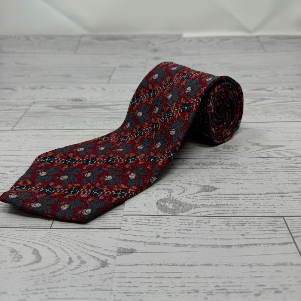 Christian Dior Monsieur Necktie Burgundy Patterned Menswear‎ Fashion